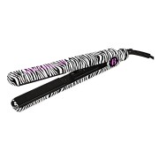 CHI Zebra White Hair Straightener Professional Flat Iron, Case