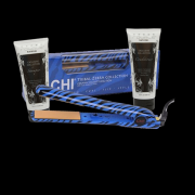 CHI Zebra Blue Hair Straightener Professional Flat Iron, Shampoo