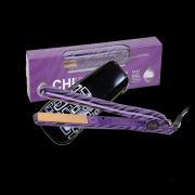 CHI Zebra Purple Hair Straightener Professional Flat Iron, Shamp